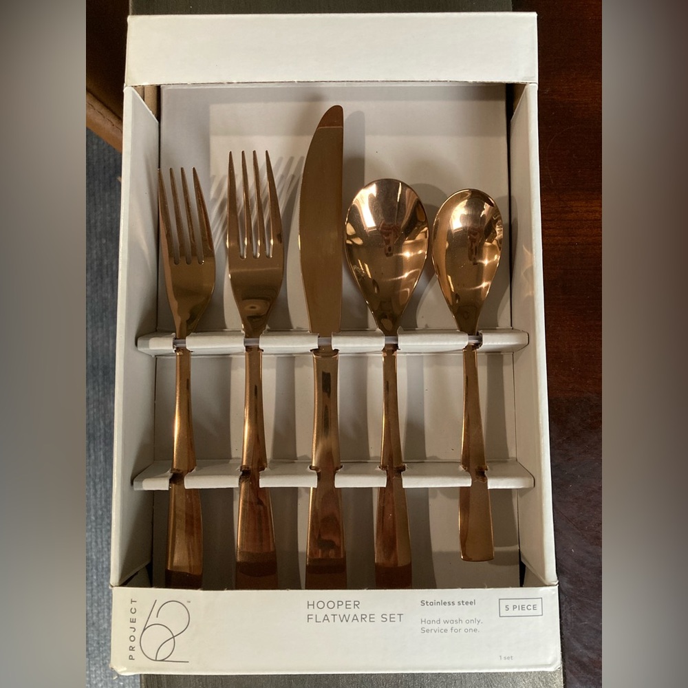 Rose Gold Flatware - 8 full matching sets (5 pieces ea.)